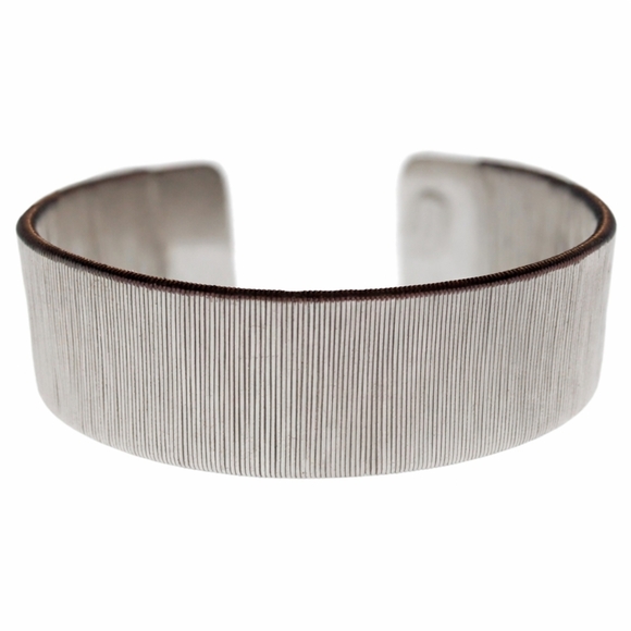 EUC Pianegonda Silver Textured Cuff Bracelet